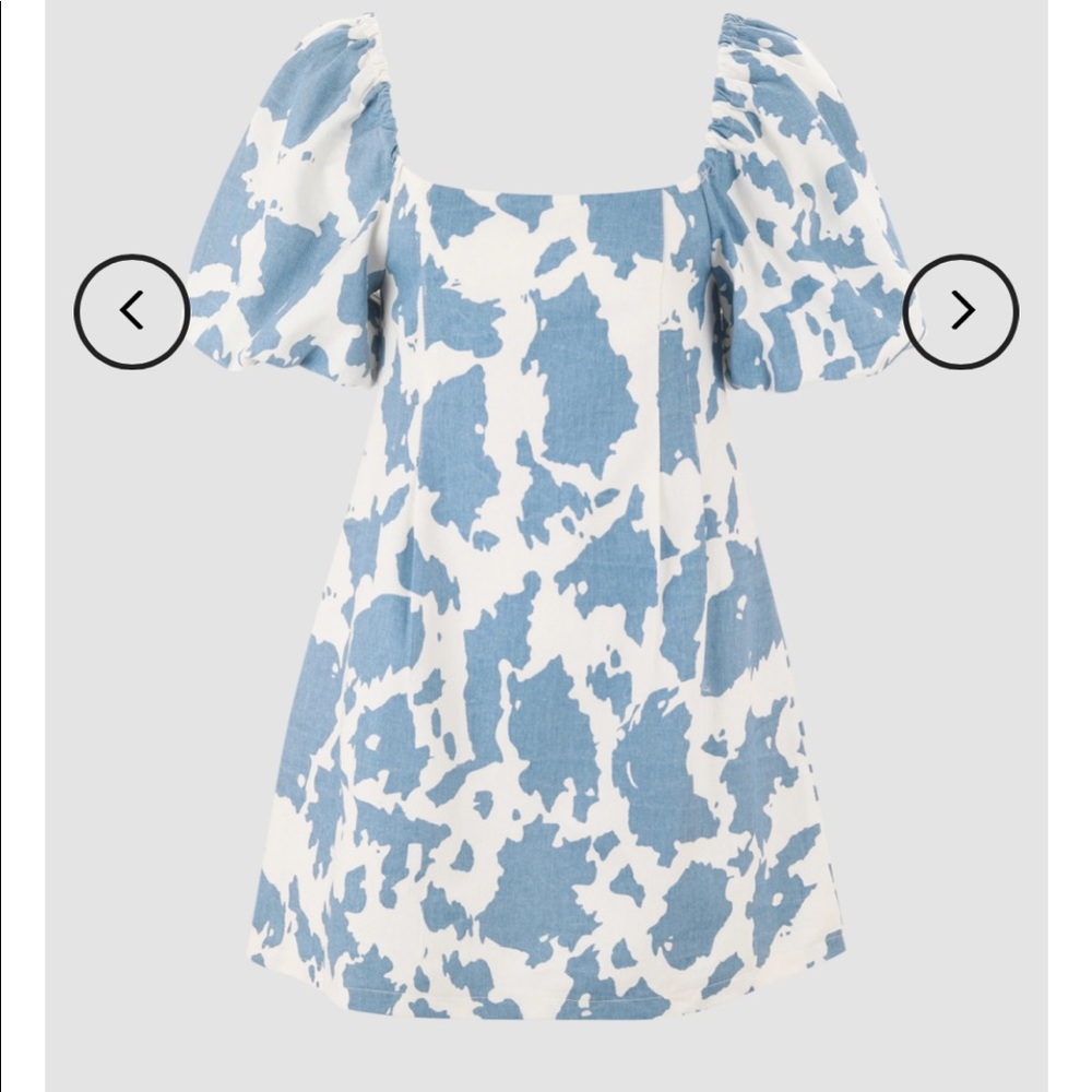 Cider Cow Print Mini Dress